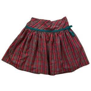 Orient Express Vintage Red Tartan Plaid Skirt Girls Size 6 Christmas Holiday